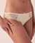 LA VIE EN ROSE Culotte bikini microfibre et dentelle Jaune pâle 20200297 - View1