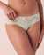LA VIE EN ROSE Microfiber and Wide Lace Band Thong Panty Cool mint 20200320 - View1