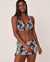 LA VIE EN ROSE AQUA PALM LEAVES Triangle Bikini Top Leaves 70100407 - View1