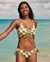 LA VIE EN ROSE AQUA RETRO Laced Front Bralette Bikini Top Gingham 70100411 - View1