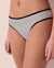 LA VIE EN ROSE AQUA BLACK & WHITE STREAKS Cheeky Bikini Bottom Stripes 70300369 - View1