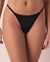 LA VIE EN ROSE AQUA Bas de bikini tanga SOLID Noir 70300391 - View1