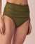 LA VIE EN ROSE AQUA Bas de bikini taille haute en fibres recyclées WINTER MOSS Olive 70300395 - View1