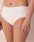 LA VIE EN ROSE AQUA SOLID Mid Waist Bikini Bottom White 70300399 - View1