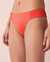 LA VIE EN ROSE AQUA SOLID Shirred Sides Bikini Bottom Coral 70300400 - View1