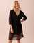 LA VIE EN ROSE AQUA Long Sleeve Dress with Crochet Detail Black 80300071 - View1
