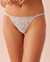 LA VIE EN ROSE Embroidered Mesh Thong Panty Embroidered flowers 20300204 - View1