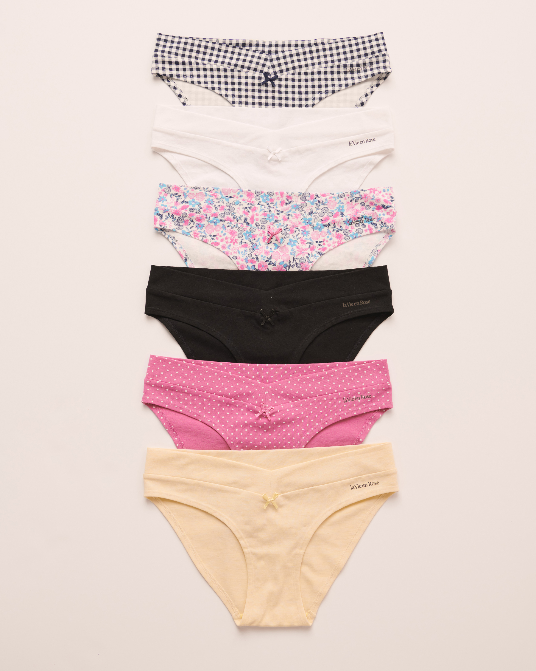 La Vie en Rose 6-Pack Cotton Bikini Panty. 1