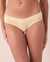 LA VIE EN ROSE Culotte bikini en coton Jaune pâle 20100302 - View1