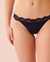 LA VIE EN ROSE Cotton and Lace Band Thong Panty Midnight blue 20100307 - View1