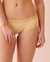 LA VIE EN ROSE Cotton and Lace Trim Cheeky Panty Light yellow 20100313 - View1