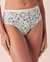 LA VIE EN ROSE Culotte bikini taille haute coton Printemps bleu 20100315 - View1