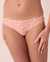 LA VIE EN ROSE Microfiber No-show Thong Panty Peachy floral 20200326 - View1