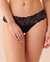 LA VIE EN ROSE Microfiber and Wide Lace Band Thong Panty Midnight blue 20200337 - View1
