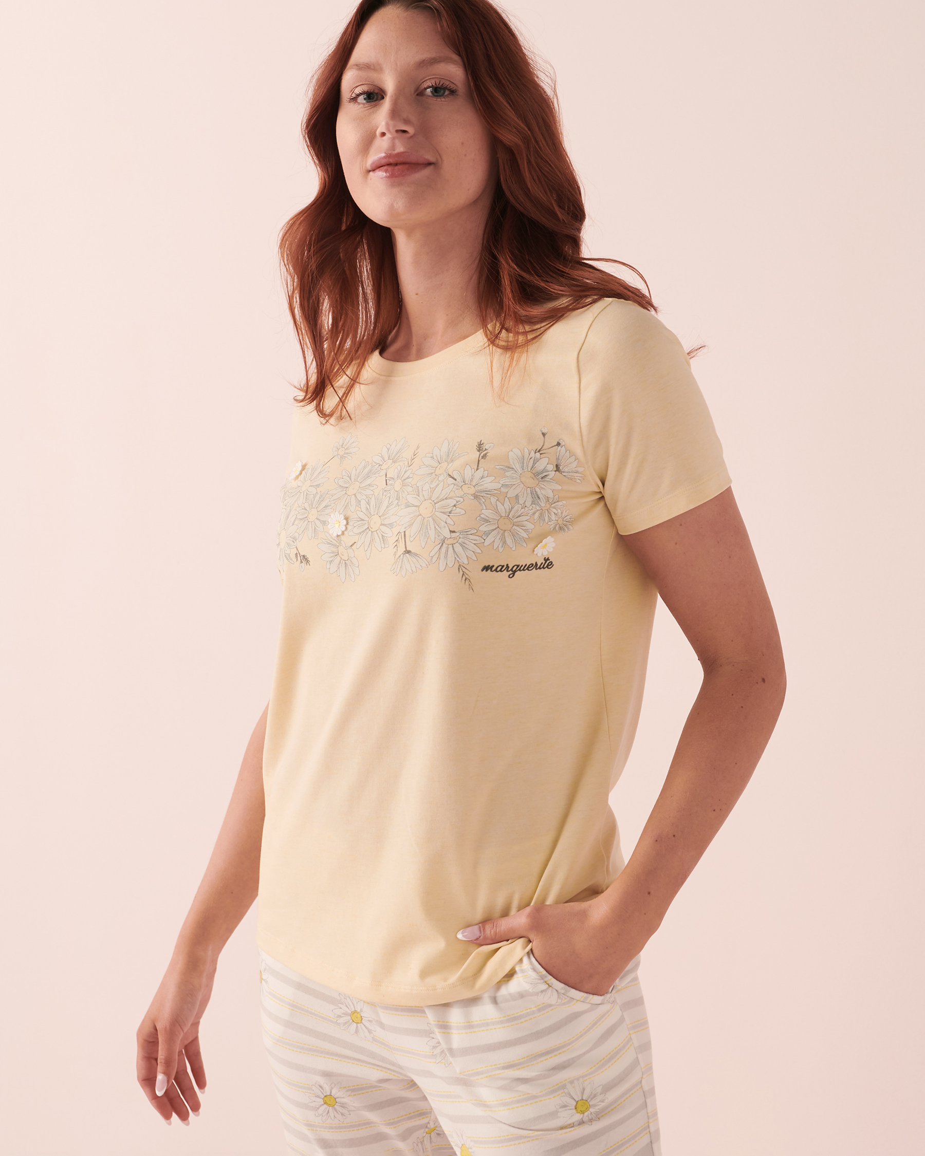 La Vie en Rose Cotton Scoop Neck T-shirt. 1