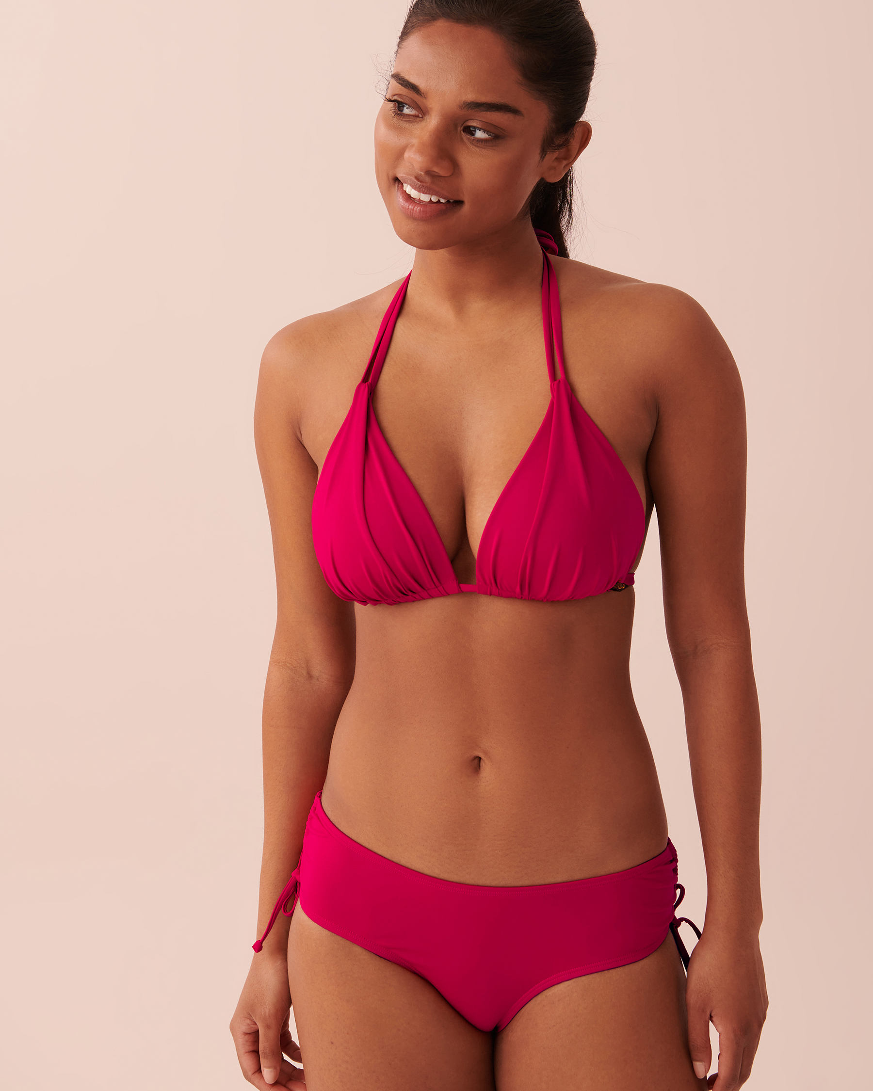 LA VIE EN ROSE AQUA BRIGHT ROSE Recycled Fibers Triangle Bikini Top Bright pink 70100481 - View3
