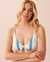 LA VIE EN ROSE AQUA Haut de bikini triangle SANTORINI BLUES Rayures bleues 70100495 - View1