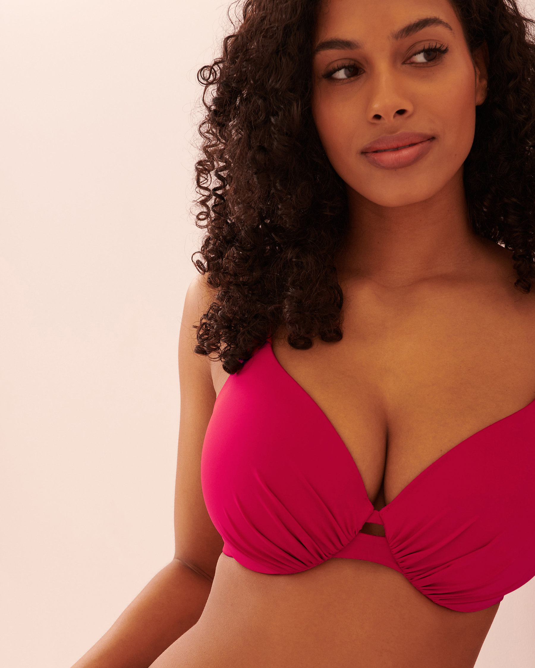 LA VIE EN ROSE AQUA BRIGHT ROSE Recycled Fibers D Cup Bikini Top Bright pink 70200091 - View4