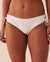 LA VIE EN ROSE AQUA SOLID Side Tie Cheeky Bikini Bottom White 70300416 - View1