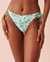 LA VIE EN ROSE AQUA Bas de bikini brésilien SANTORINI BLUES Floral bleu 70300458 - View1