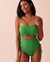 AQUAROSE ANITA Recycled Fibers Bandeau One-piece Swimsuit Forest green 70400097 - View1