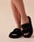 LA VIE EN ROSE Faux Fur Slide Slippers Black 40700313 - View1