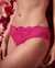 LA VIE EN ROSE Culotte bikini microfibre et dentelle dos lisse Rose intense 20300277 - View1
