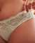 LA VIE EN ROSE Lace and Mesh Brazilian Panty White Bouquet 20300283 - View1