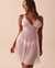 LA VIE EN ROSE Embroidered Mesh Plunge Nightie Pink Floral Embroidery 60500131 - View1