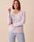 LA VIE EN ROSE Cotton Long Sleeve Shirt Lavender Frost 40100542 - View1