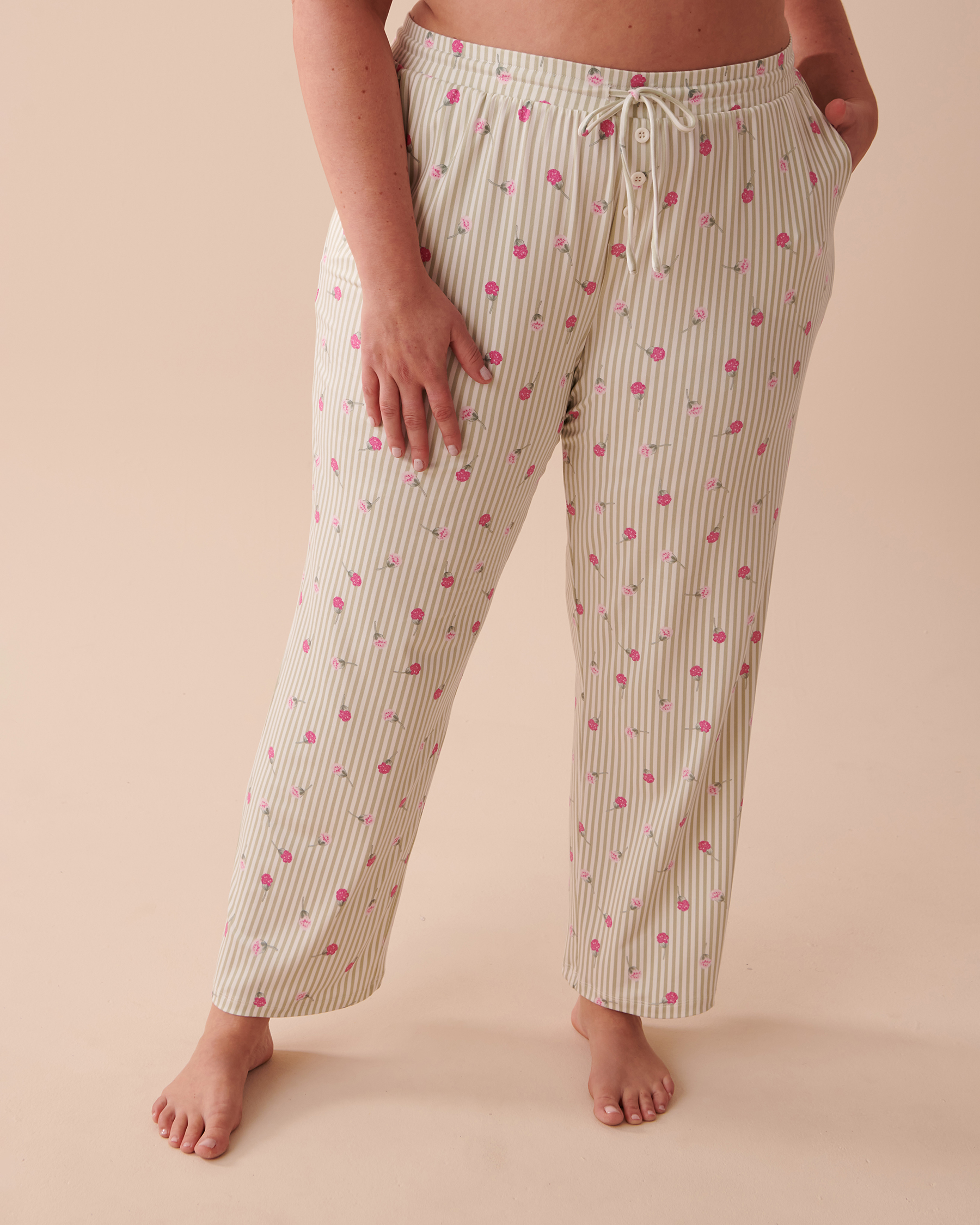 Ditsy Floral Stripes Super Soft Pajama Pants - Ditsy Floral Stripes