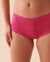 LA VIE EN ROSE Super Soft Lace Detail Boyleg Panty Shocking Pink 20100407 - View1