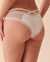 LA VIE EN ROSE Culotte cheeky résille et bordure de dentelle Blanc perle 20200434 - View1