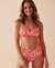 LA VIE EN ROSE AQUA Haut de bikini bralette texturé TAHITI Hibiscus rouge orangé 70100544 - View1