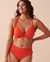 LA VIE EN ROSE AQUA TAHITI Textured D Cup Full Coverage Bikini Top Bright Red 70200110 - View1