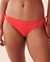 LA VIE EN ROSE AQUA Bas de bikini brésilien texturé TAHITI Rouge orangé 70300511 - View1