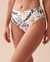 LA VIE EN ROSE AQUA Bas de bikini taille mi-haute TROPICAL Fleurs tropicales blanches 70300516 - View1