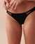 LA VIE EN ROSE AQUA Bas de bikini tanga bandes sur les côtés NOIR Noir 70300528 - View1