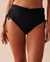 LA VIE EN ROSE AQUA BLACK Side Tie High Waist Bikini Bottom Black 70300532 - View1
