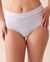 LA VIE EN ROSE Culotte bikini taille haute en coton Pervenche 20100424 - View1