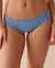 LA VIE EN ROSE Culotte bikini coton et détails de dentelle Bleu ciel 20100429 - View1