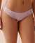 LA VIE EN ROSE Culotte bikini coton et détails de dentelle Café et lavande 20100429 - View1