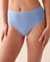 LA VIE EN ROSE Culotte bikini taille haute coton Bleu ciel 20100433 - View1