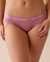 LA VIE EN ROSE Culotte bikini coton et bande élastique logo Orchidée 20100435 - View1