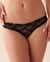 LA VIE EN ROSE Culotte bikini bordures frisons Noir 20200457 - View1