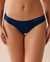 LA VIE EN ROSE Culotte bikini tissu sans coutures Bleu foncé 20200459 - View1