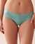 LA VIE EN ROSE Microfiber and Wide Lace Band Thong Panty Green Blue 20200466 - View1