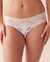 LA VIE EN ROSE Microfiber and Wide Lace Band Thong Panty Delicate Flowers 20200466 - View1