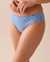LA VIE EN ROSE Microfiber and Lace Sleek Back Bikini Panty Sky Blue 20300293 - View1