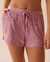 LA VIE EN ROSE Soft Jersey Pajama Shorts Pink Leaves 40200561 - View1